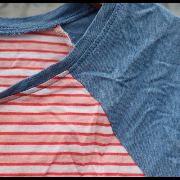435 by Matilda Jane Red, White, and Blue 3/4 Sleeve Tee Shirt - Picture 3 of 5